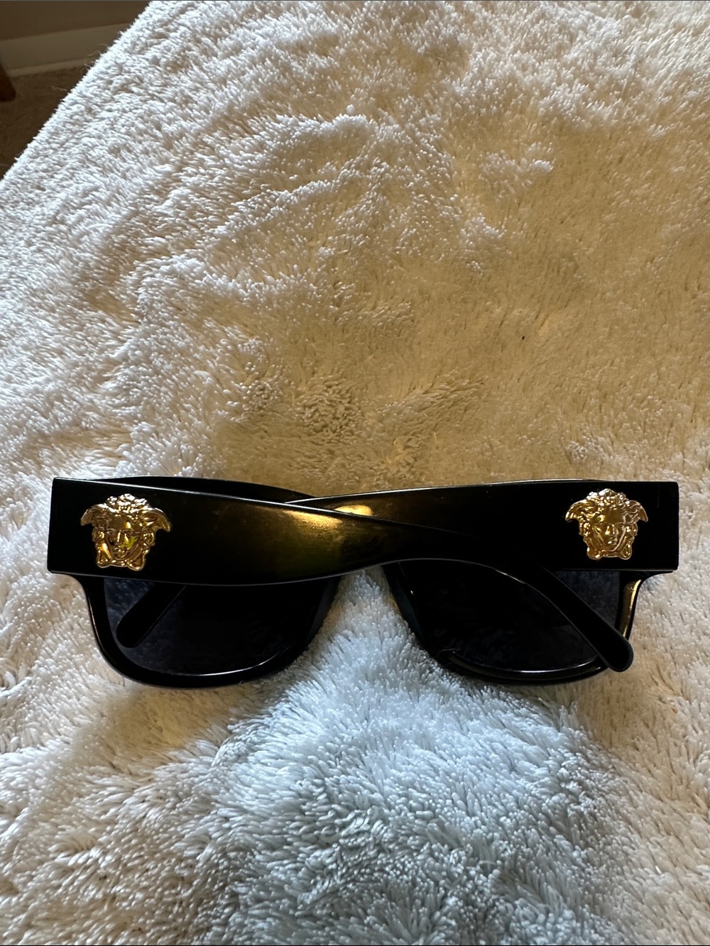Versace Black Oversized Cat Eye Sunglasses - Picture 6 of 8